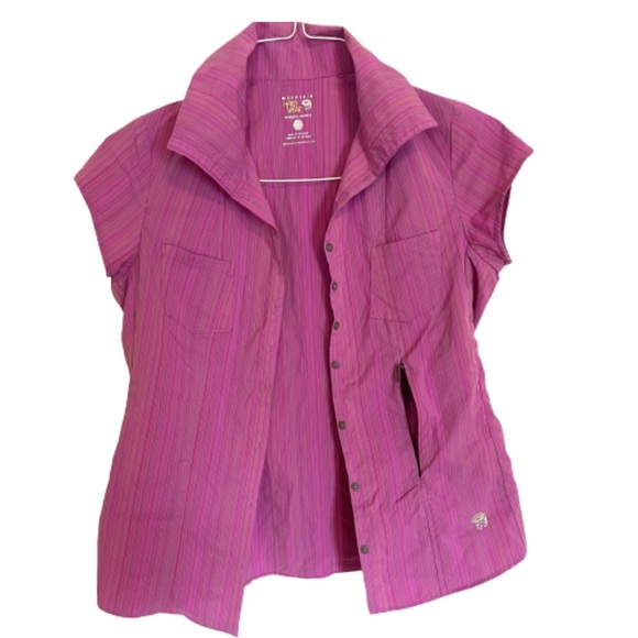 MOUNTAIN HARDWARE Pink Purple Button Up Top Sz 6